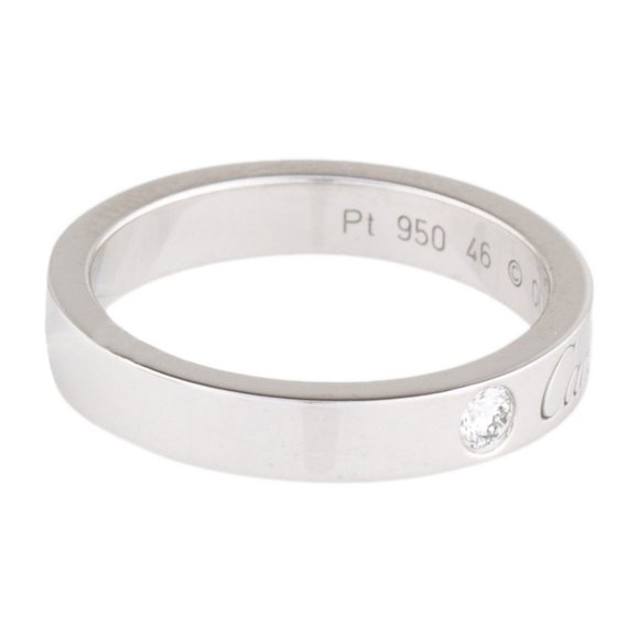 CARTIER C DE PLATINUM DIAMOND CARTIER WEDDING BAND RING - Picture 3 of 8